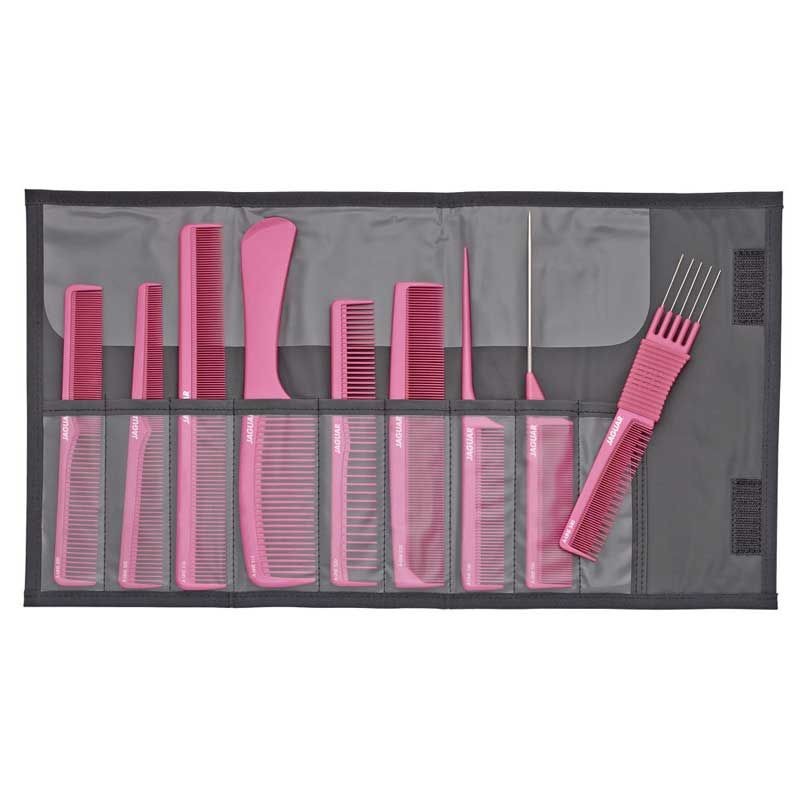 Jaguar trousse 9 peignes ionic pink